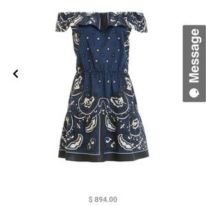 VALENTINO RED
Flounce collar cotton mini dress